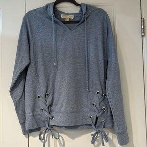 Michael Kors tie pullover sweater with hood